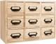 Large Library Card Catalog Cabinet 9 Drawers Apothecary Cabinet With Metal Hand