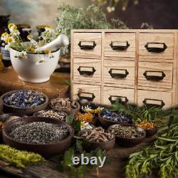 Large Library Card Catalog Cabinet 9 Drawers Apothecary Cabinet with Metal Hand