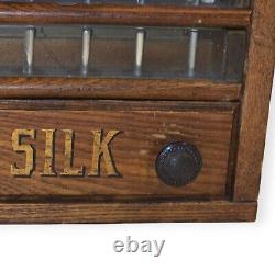 Large & Long Four Drawer Antique Corticelli Spool Cabinet, c. 1890