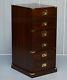Large Military Campaign Three Drawer Filing Cabinet Mahogany Satinwood Lined
