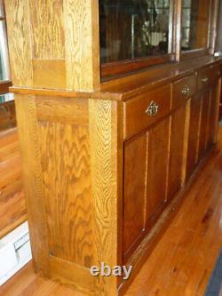 Large Oak Mercantile Pharmacy Cabinet Circa 1890 1910