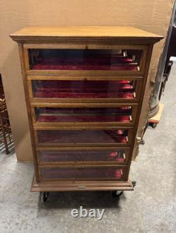 Large Oak Russell & Sons Ribbon Cabinet