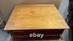 Large Oak Russell & Sons Ribbon Cabinet