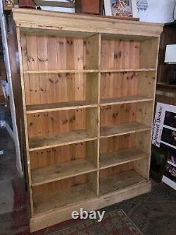 Large Old Rustic Antique Pine Bookcase Kitchen Larder Storage Shelf Cabinet 6ft