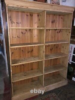 Large Old Rustic Antique Pine Bookcase Kitchen Larder Storage Shelf Cabinet 6ft