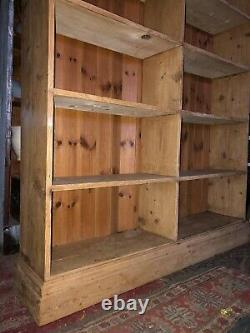 Large Old Rustic Antique Pine Bookcase Kitchen Larder Storage Shelf Cabinet 6ft