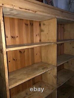 Large Old Rustic Antique Pine Bookcase Kitchen Larder Storage Shelf Cabinet 6ft