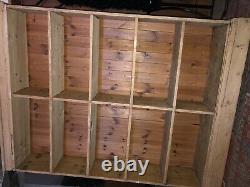 Large Old Rustic Antique Pine Bookcase Kitchen Larder Storage Shelf Cabinet 6ft
