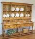 Large Pine French Farmhouse Wide Hutch, Beaded Board Back, A Classic Made In Usa