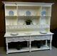 Large Pine French Farmhouse Wide Hutch, Beaded Board Back, A Classic, Usa Made