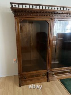 Large Vintage Display Cabinet- Refinished