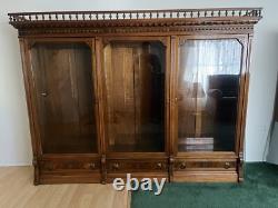 Large Vintage Display Cabinet- Refinished