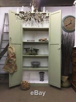 Large Vintage School Cupboard- Chateau Grey Free Delivery