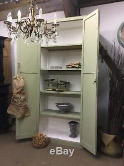 Large Vintage School Cupboard- Chateau Grey Free Delivery