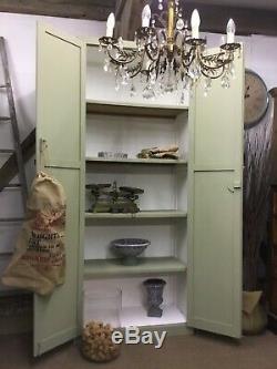 Large Vintage School Cupboard- Chateau Grey Free Delivery