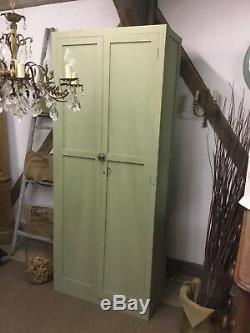 Large Vintage School Cupboard- Chateau Grey Free Delivery