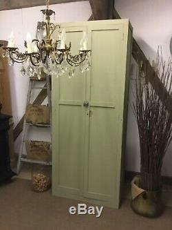 Large Vintage School Cupboard- Chateau Grey Free Delivery