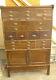 Large Wood Antique J H Rosberg Mfg. Co Chicago Watchmakers Cabinet 26 Drawers