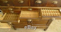 Large Wood Antique J H Rosberg Mfg. Co Chicago WATCHMAKERS CABINET 26 Drawers