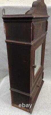 Large antique french apothecary cabinet furniture early 1900's woodwork