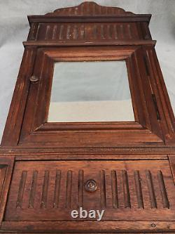 Large antique french apothecary cabinet furniture early 1900's woodwork