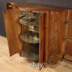 Large sideboard bar cabinet vintage Art Deco style wood 20th century decor 900