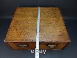 Large two drawer Globe Wernicke Oak Library File Cabinet Arts & Crafts Storage
