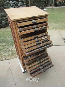 Letterpress Hamilton 2/3 rds 21 Drawer Type Cabinet