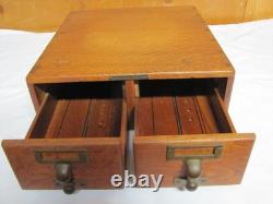 Library Bureau Sole Makers Oak 2 Drawer File Cabinets Oak