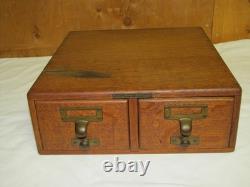 Library Bureau Sole Makers Oak 2 Drawer File Cabinets Oak
