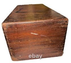 Library Bureau Solemakers Card Catalogue One Draw Wood Brass Vintage READ / SEE