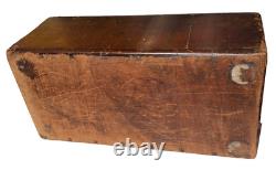 Library Bureau Solemakers Card Catalogue One Draw Wood Brass Vintage READ / SEE