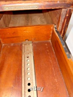 Library Bureau Solemakers Card Catalogue One Draw Wood Brass Vintage READ / SEE
