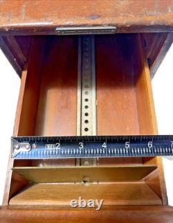 Library Bureau Solemakers Card Catalogue One Draw Wood Brass Vintage READ / SEE