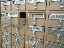 Library Card Catalog Cabinet, Large, 72 Drawers, Maple, Birch, nice one