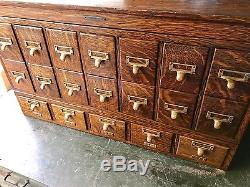 Library Sole Bureau Makers 19 Drawers Tiger Oak card catalog cabinet