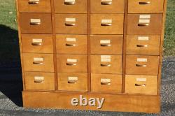 Library card catalog Vintage apothecary file Cabinet antique wood drawer office