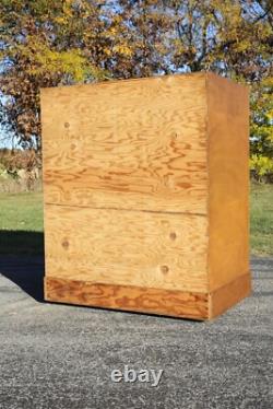 Library card catalog Vintage apothecary file Cabinet antique wood drawer office