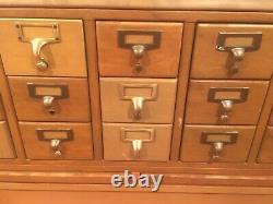 Library card catalog cabinet