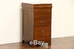 Lift Top Antique Walnut Law Office or Library File Cabinet, Pat. 1914