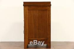 Lift Top Antique Walnut Law Office or Library File Cabinet, Pat. 1914