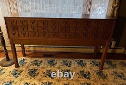 Long Library Card Catalog 30 Drawer Wood MCM Mid Century Modern Fabulous Piece