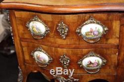 Louis XV Style Serpentine Fronted Chest with Sevres Plaques