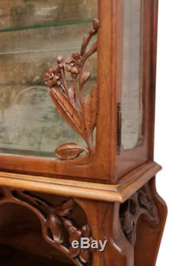 Lovely French Art Nouveau Display Cabinet, Walnut, 1900's