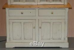 Lovely Vintage Farmhouse Country Welsh Dresser Bookcase With Built In Lights