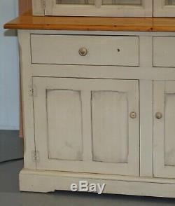 Lovely Vintage Farmhouse Country Welsh Dresser Bookcase With Built In Lights