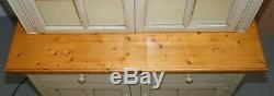 Lovely Vintage Farmhouse Country Welsh Dresser Bookcase With Built In Lights