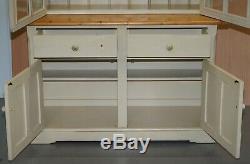 Lovely Vintage Farmhouse Country Welsh Dresser Bookcase With Built In Lights