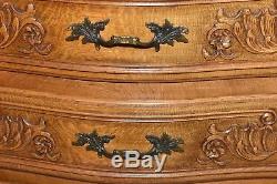 Lovely Vintage French Louis XV Cabinet, Oak, 1940's