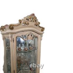 Luxury Vintage Italian Louis XV Rococo Curio display cabinet